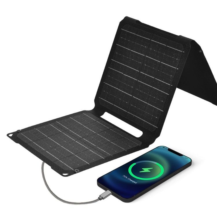 กระเป๋าพลังแสงอาทิตย์พกพา 20W โมโนเซลล์ พร้อมผลิต USB ประเภท C และวัสดุพื้นผิว ETFE