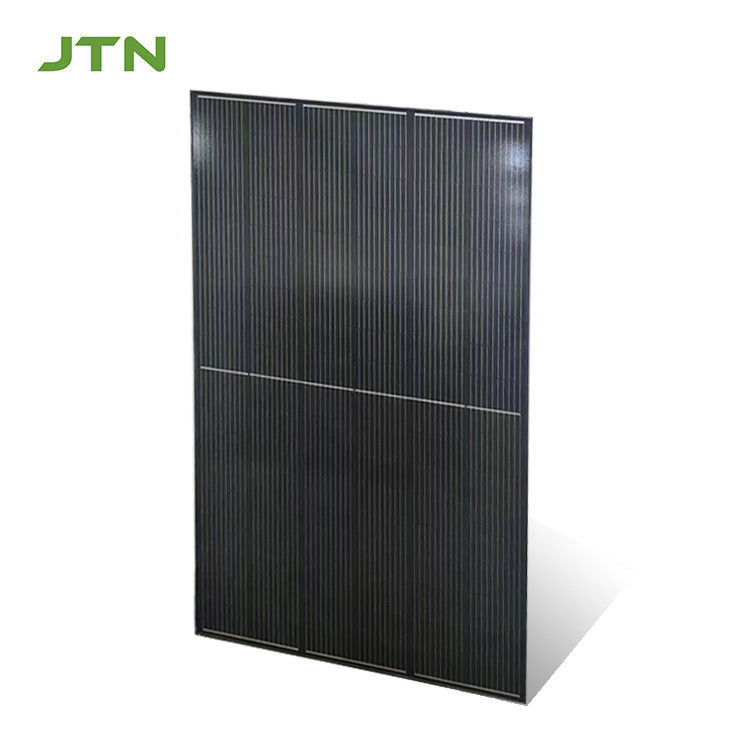 220V Output 450W โมโนโซลาร์แพนล์ พร้อมการออกแบบสีดําทั้งหมดและการพิมพ์โลโก้ที่สามารถปรับแต่งได้