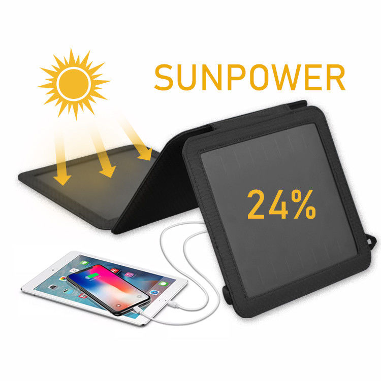 แคมป์ 21W พับได้ แสงอาทิตย์ แชร์มือถือ แผ่นแสงอาทิตย์พกพาที่มี USB Port