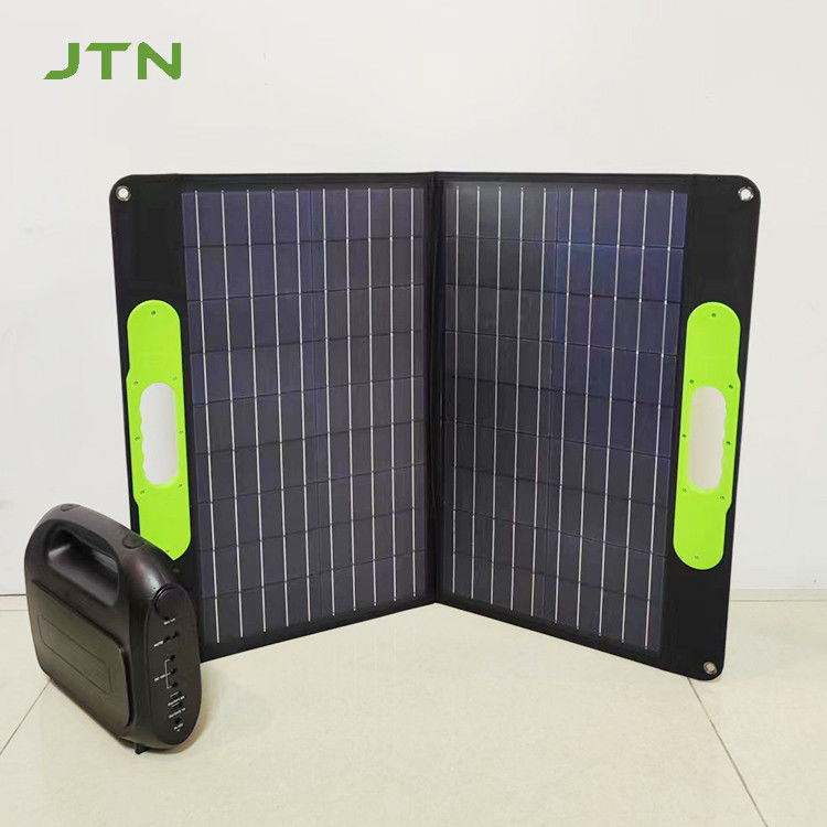 วัสดุพื้นผิว PET/ETFE แพเนลชาร์จแสงอาทิตย์แบบพับแบบโมโน 100W สําหรับแคมป์และ RV