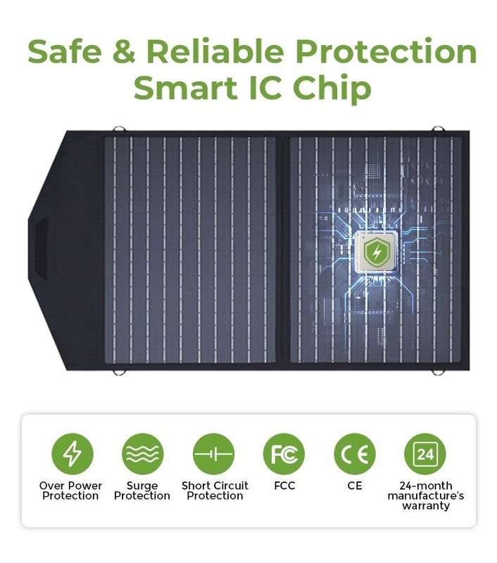 156.75mmx156.75mm ขนาดเซลล์ PET โมโนคริสตัล โซลาร์พับแผ่น 100w สําหรับโทรศัพท์มือถือ