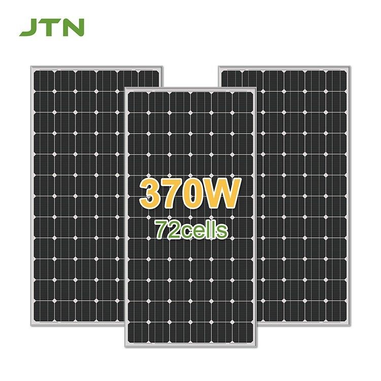 เทคโนโลยี PERC 370w 375w 48v โมโนคริสตัล ไซลาร์สําหรับบ้าน 156.75mmx156.75mm