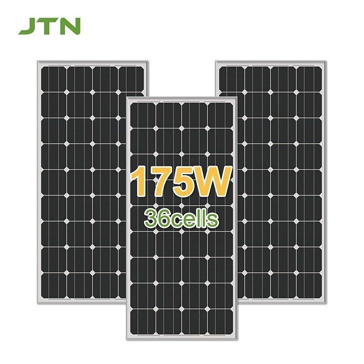 วัสดุพื้นผิว PET/ETFE/กระจก แพเนลแสงอาทิตย์แบบเดียว 175W สําหรับระบบพลังงานแสงอาทิตย์ในบ้าน
