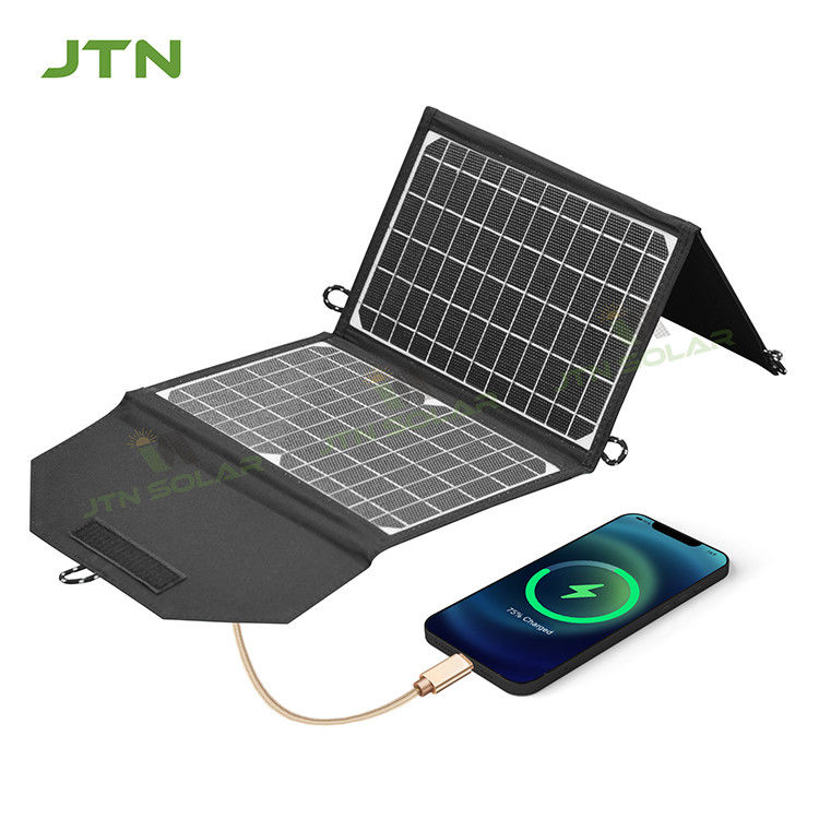 แผ่นแสงอาทิตย์แบบพกพาเบา โมโนเซลล์ USB Port 20W สําหรับบ้านเคลื่อนที่