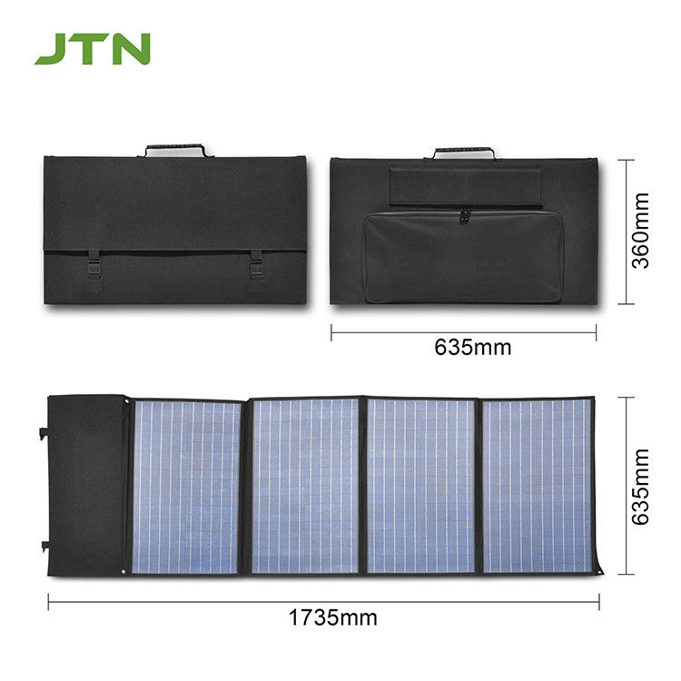 156.75mmx156.75mm ขนาดเซลล์ พานิลแสงอาทิตย์พับได้ พร้อมใบรับรอง CE/FCC/ROHS/PET